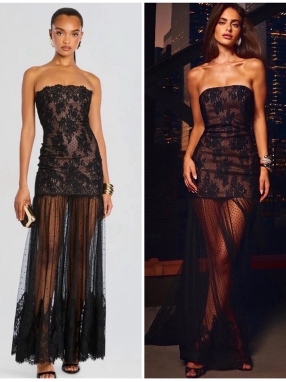 NWT RETROFETE vespera lace dress in black size XS